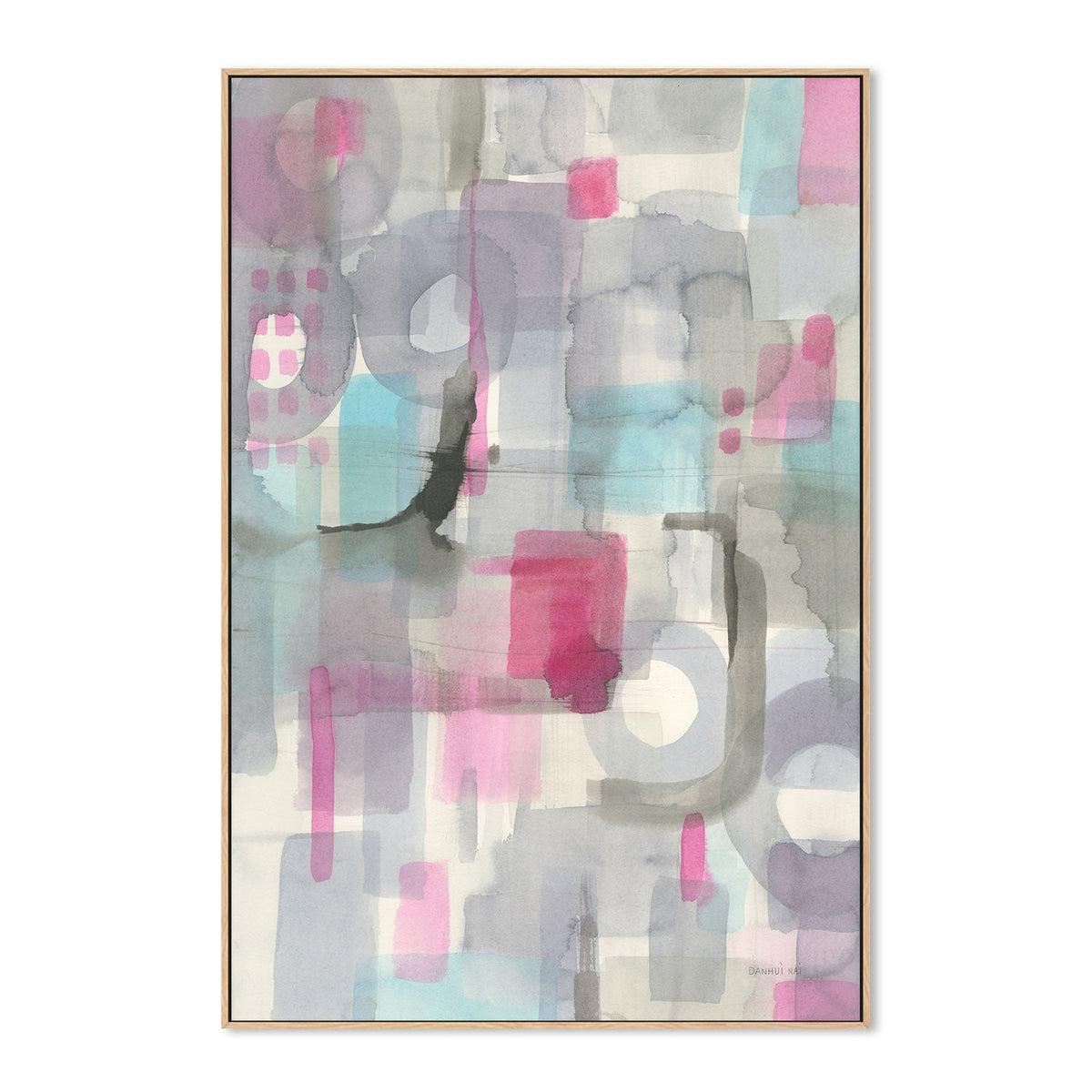 wall-art-print-canvas-poster-framed-Pastel Shapes , By Danhui Nai-GIOIA-WALL-ART