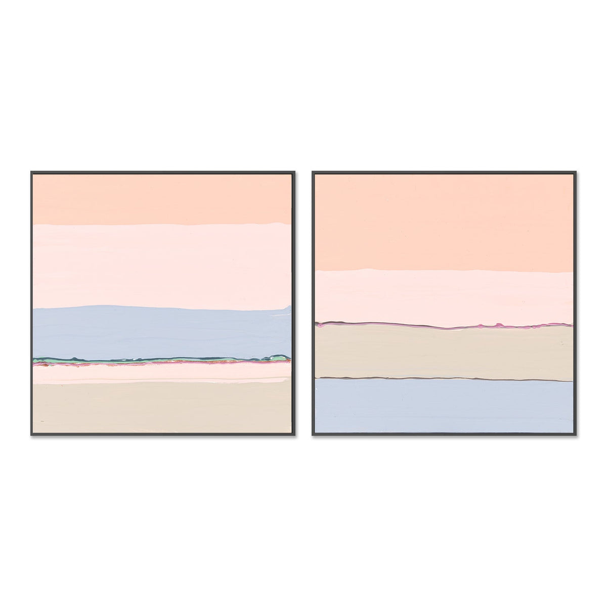 wall-art-print-canvas-poster-framed-Pastel Sunset, Style A & B, Set Of 2 , By Belinda Stone-GIOIA-WALL-ART