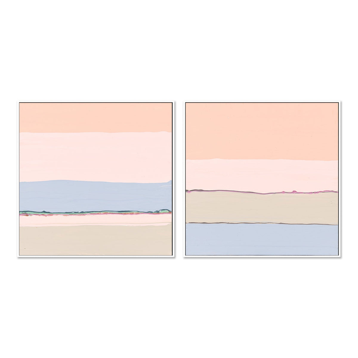 wall-art-print-canvas-poster-framed-Pastel Sunset, Style A & B, Set Of 2 , By Belinda Stone-GIOIA-WALL-ART