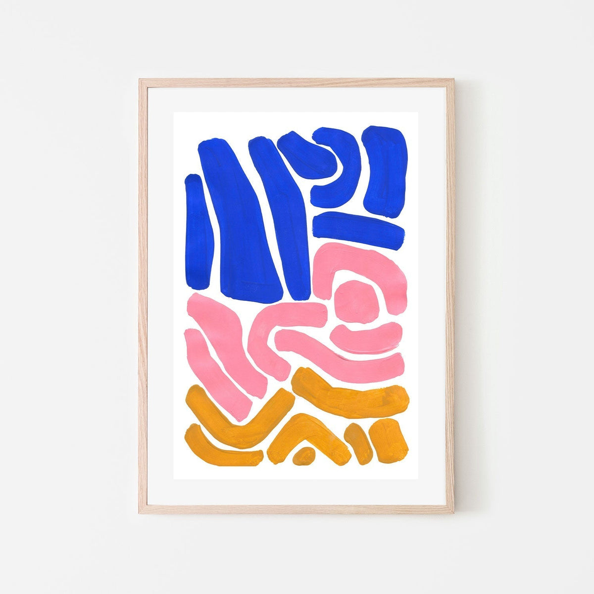 wall-art-print-canvas-poster-framed-Pastel Tribal Maze , By Ejaaz Haniff-GIOIA-WALL-ART