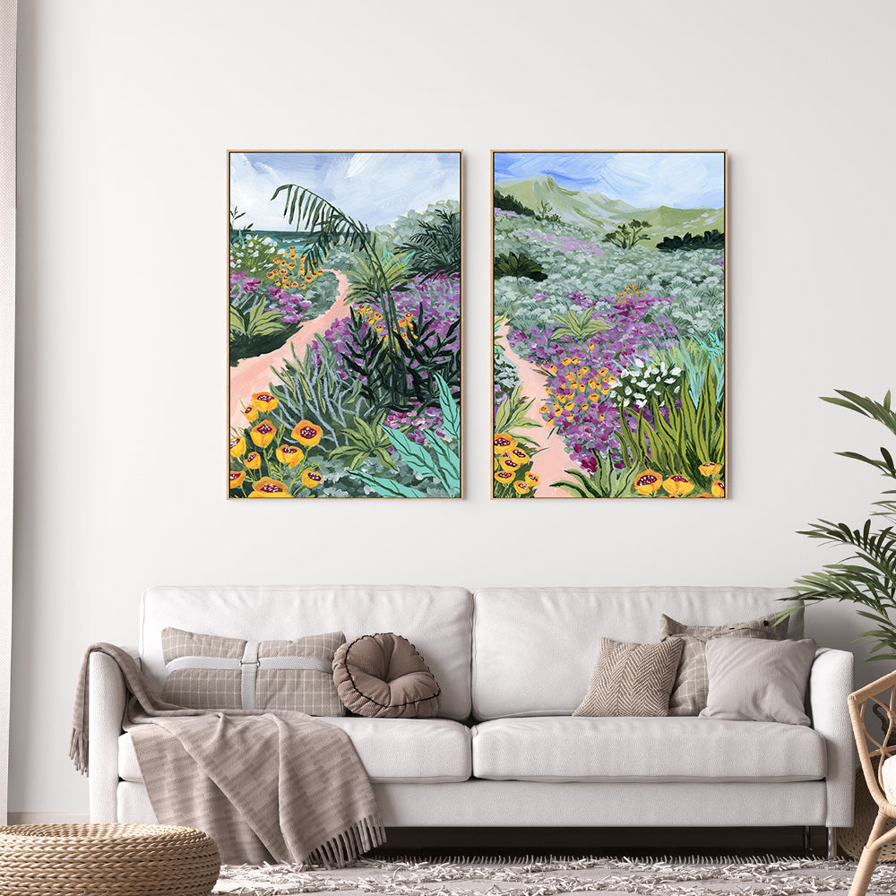 wall-art-print-canvas-poster-framed-Path to the Pacific, Set of 2-2