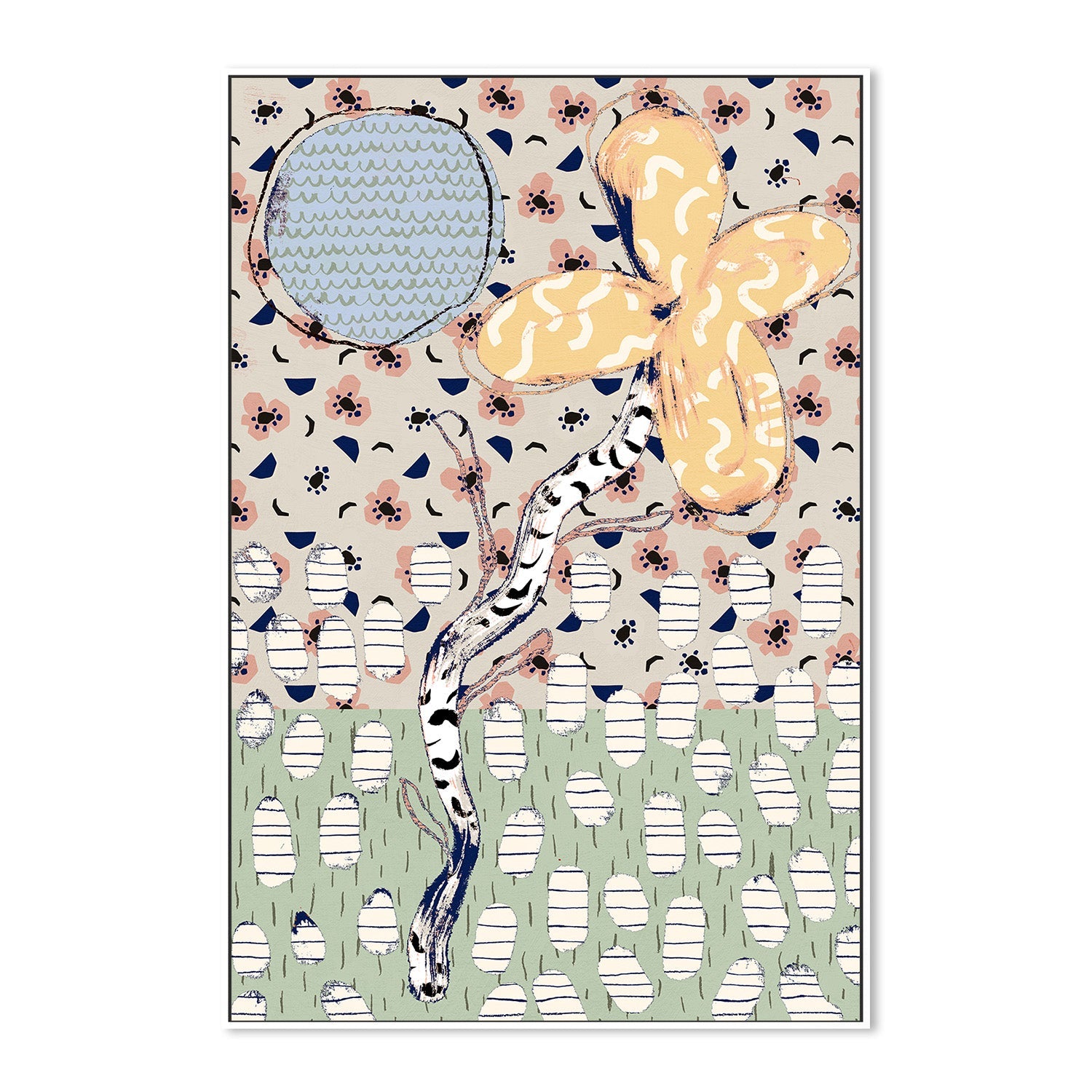 wall-art-print-canvas-poster-framed-Pattern Play, Style L-5