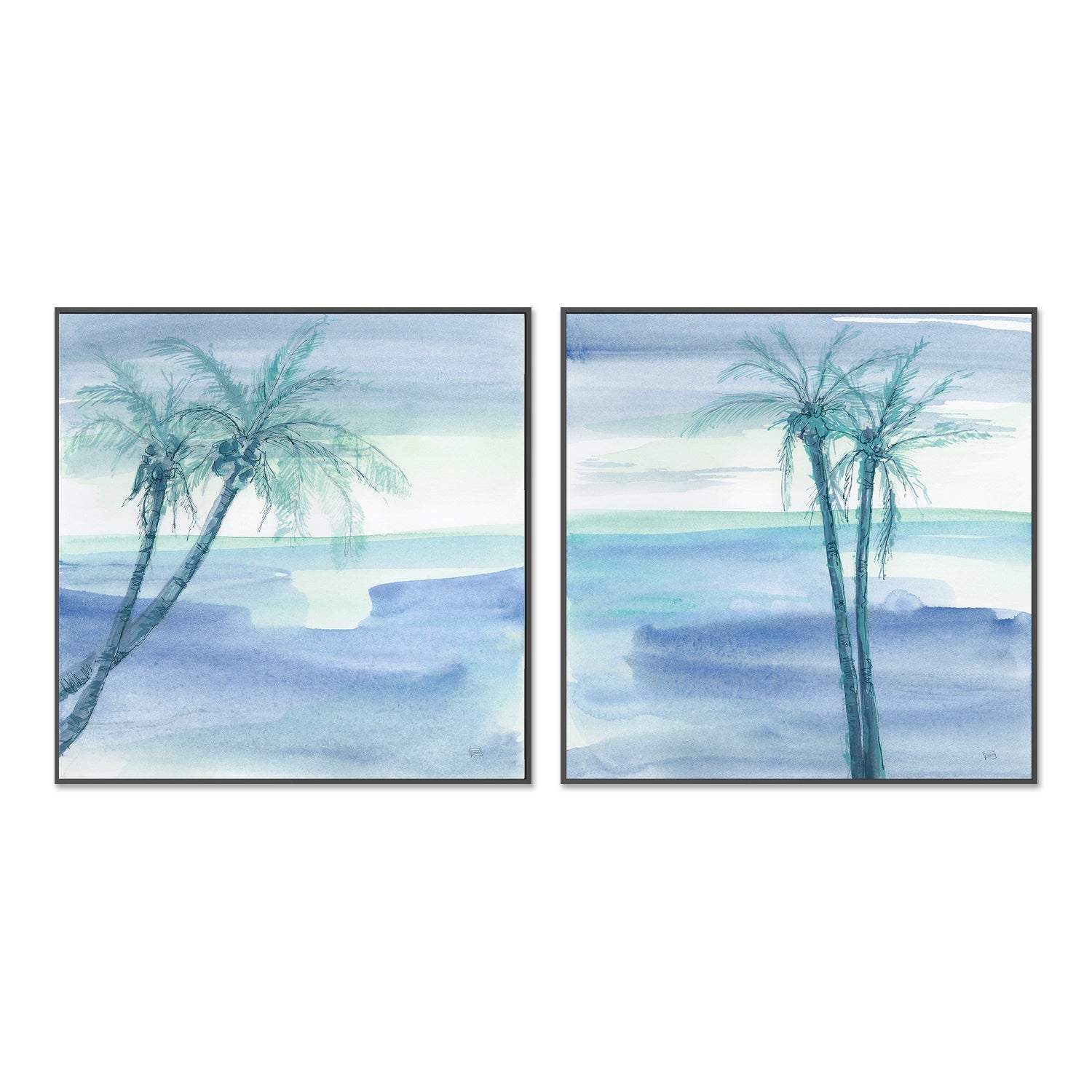 wall-art-print-canvas-poster-framed-Peaceful Dusk, Style A & B, Set Of 2 , By Chris Paschke-GIOIA-WALL-ART