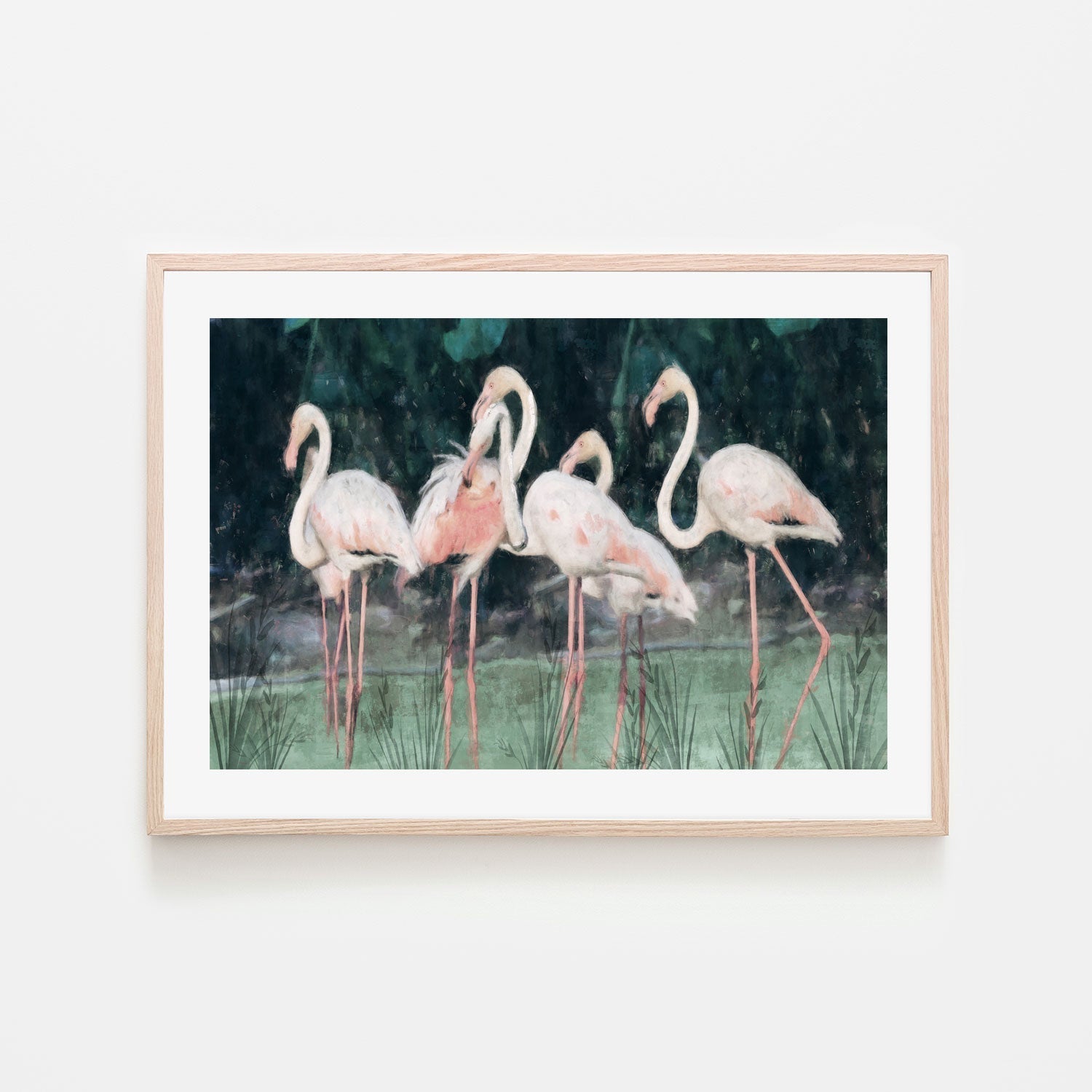 wall-art-print-canvas-poster-framed-Peach Flamingo, Style C , By Nina Blue-6