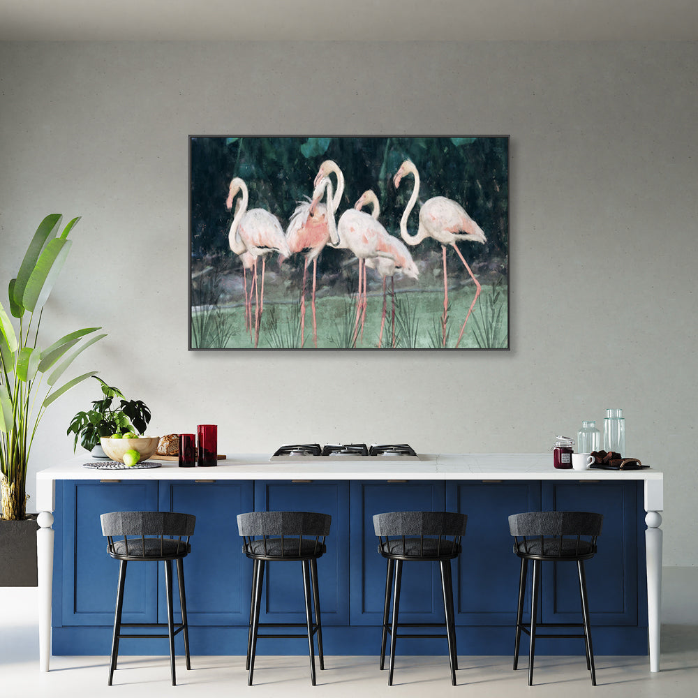 wall-art-print-canvas-poster-framed-Peach Flamingo, Style C , By Nina Blue-7