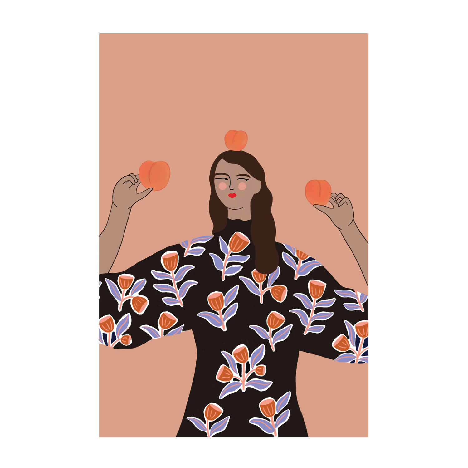 wall-art-print-canvas-poster-framed-Peach Lady , By Constanza Goeppinger-1