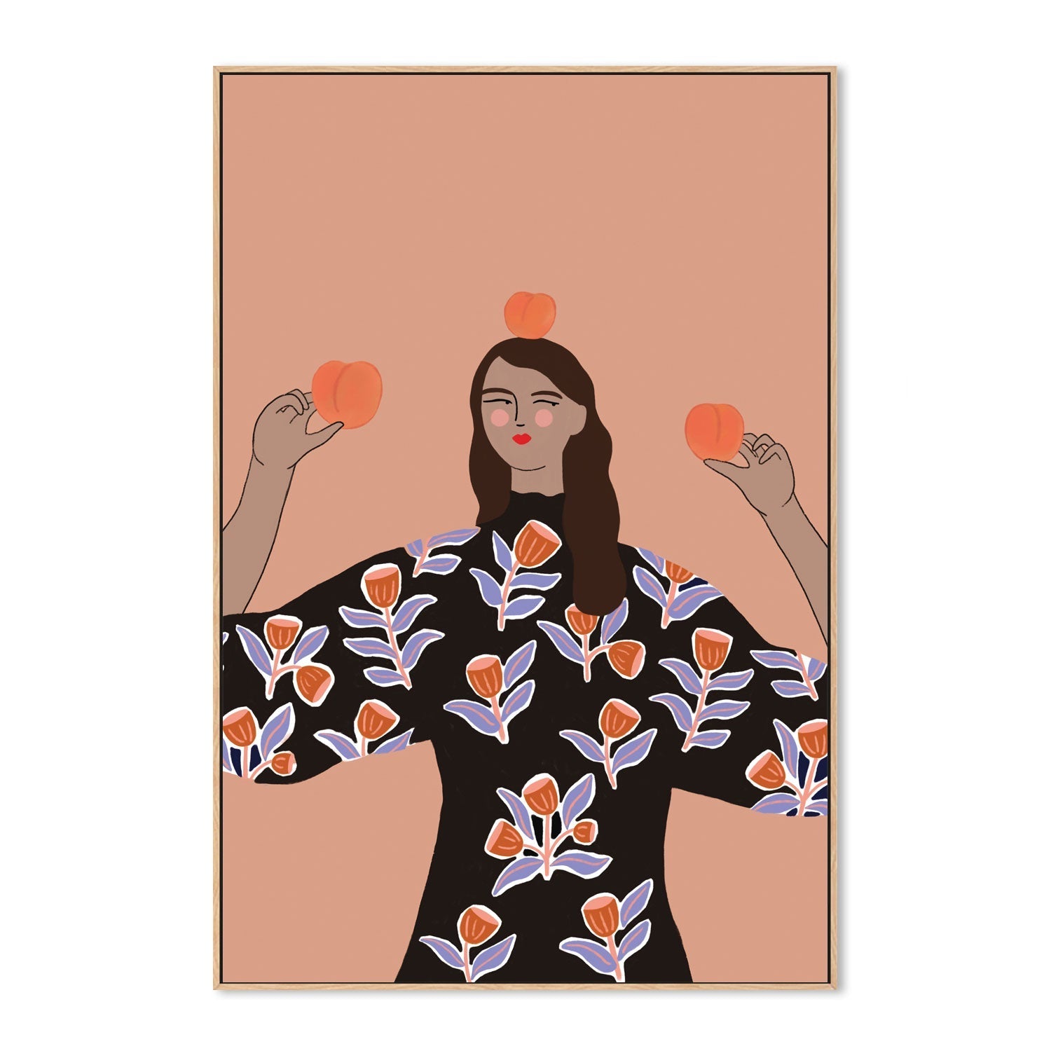 wall-art-print-canvas-poster-framed-Peach Lady , By Constanza Goeppinger-4