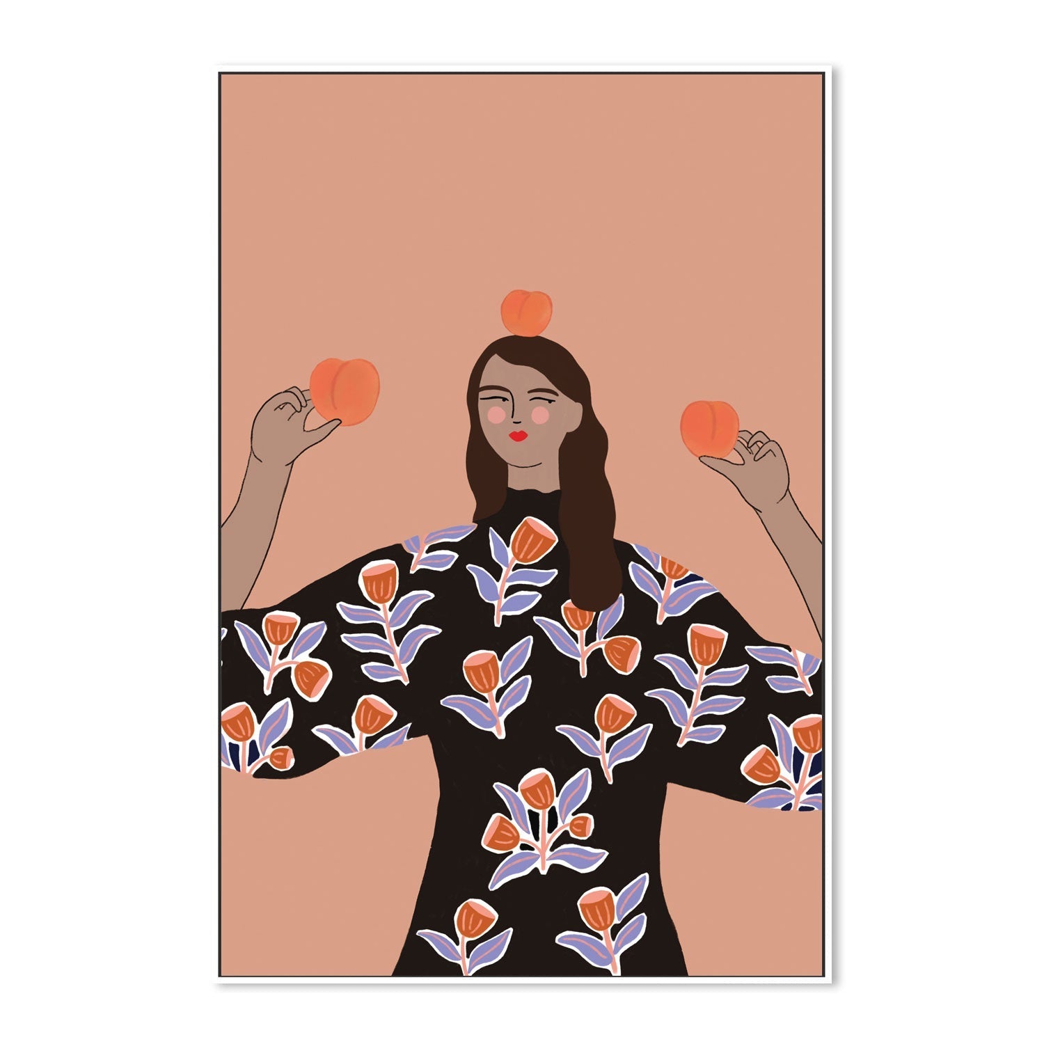 wall-art-print-canvas-poster-framed-Peach Lady , By Constanza Goeppinger-5