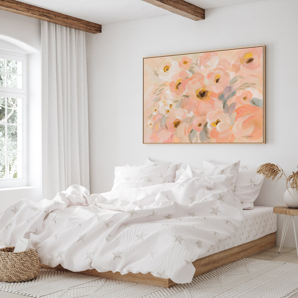 wall-art-print-canvas-poster-framed-Peach Pink Floral , By Silvia Vassileva-7