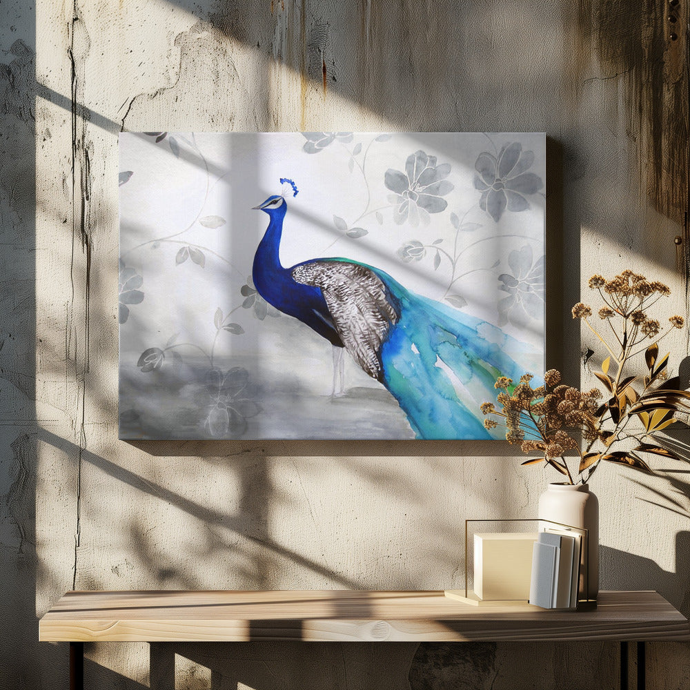wall-art-print-canvas-poster-framed-Peacock Fable Cool , By Christine Lindstrom-7