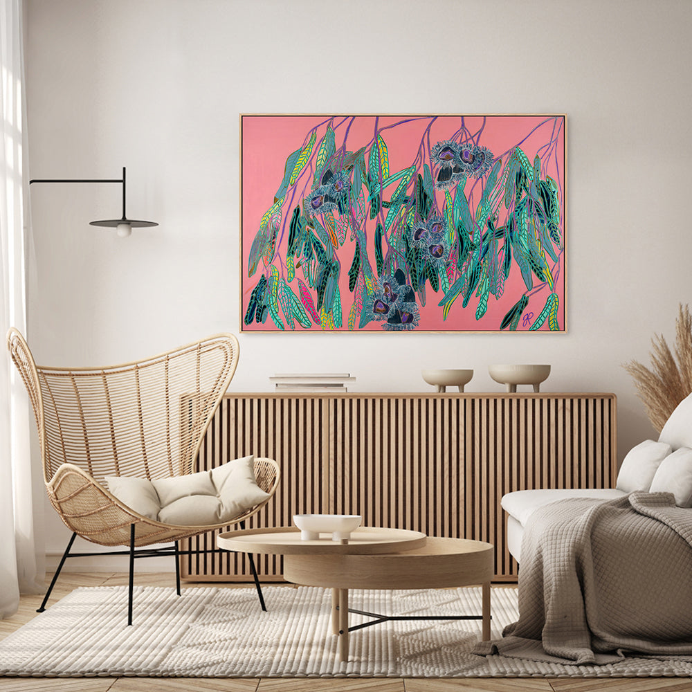 wall-art-print-canvas-poster-framed-Peacock Flowers , By Tracy Robinson-7