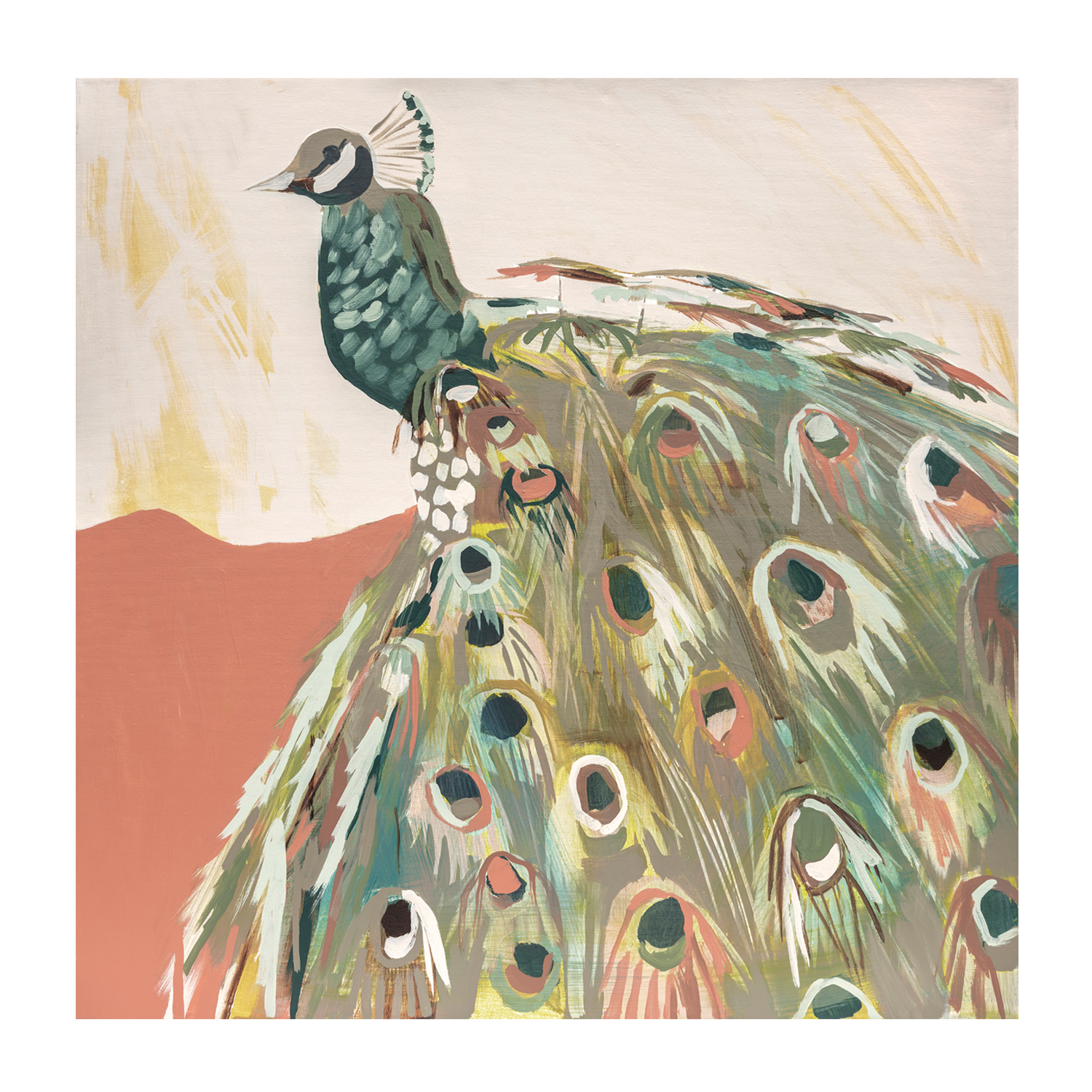 wall-art-print-canvas-poster-framed-Peacock Salmon , By Jenny Westenhofer Art-1