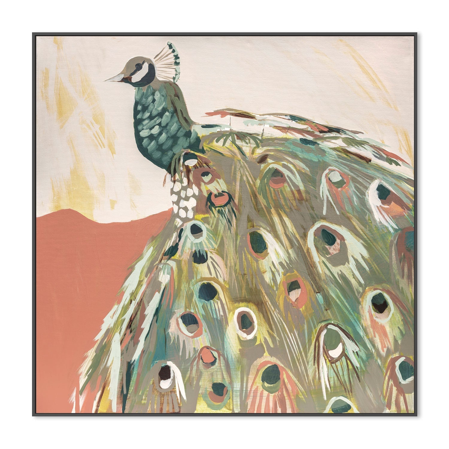 wall-art-print-canvas-poster-framed-Peacock Salmon , By Jenny Westenhofer Art-3