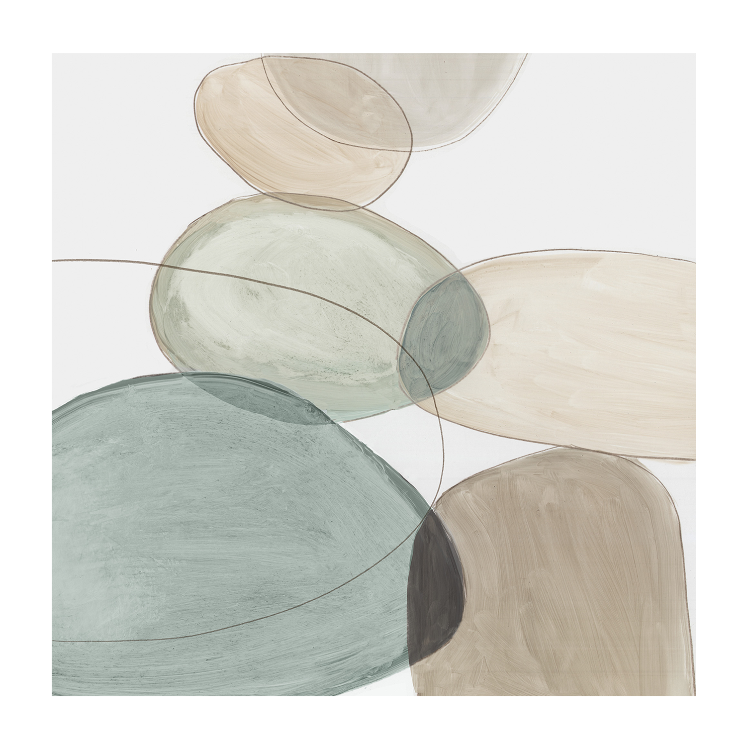 wall-art-print-canvas-poster-framed-Pebble Stones, Style A & B, Set Of 2 , By Tom Reeves-8