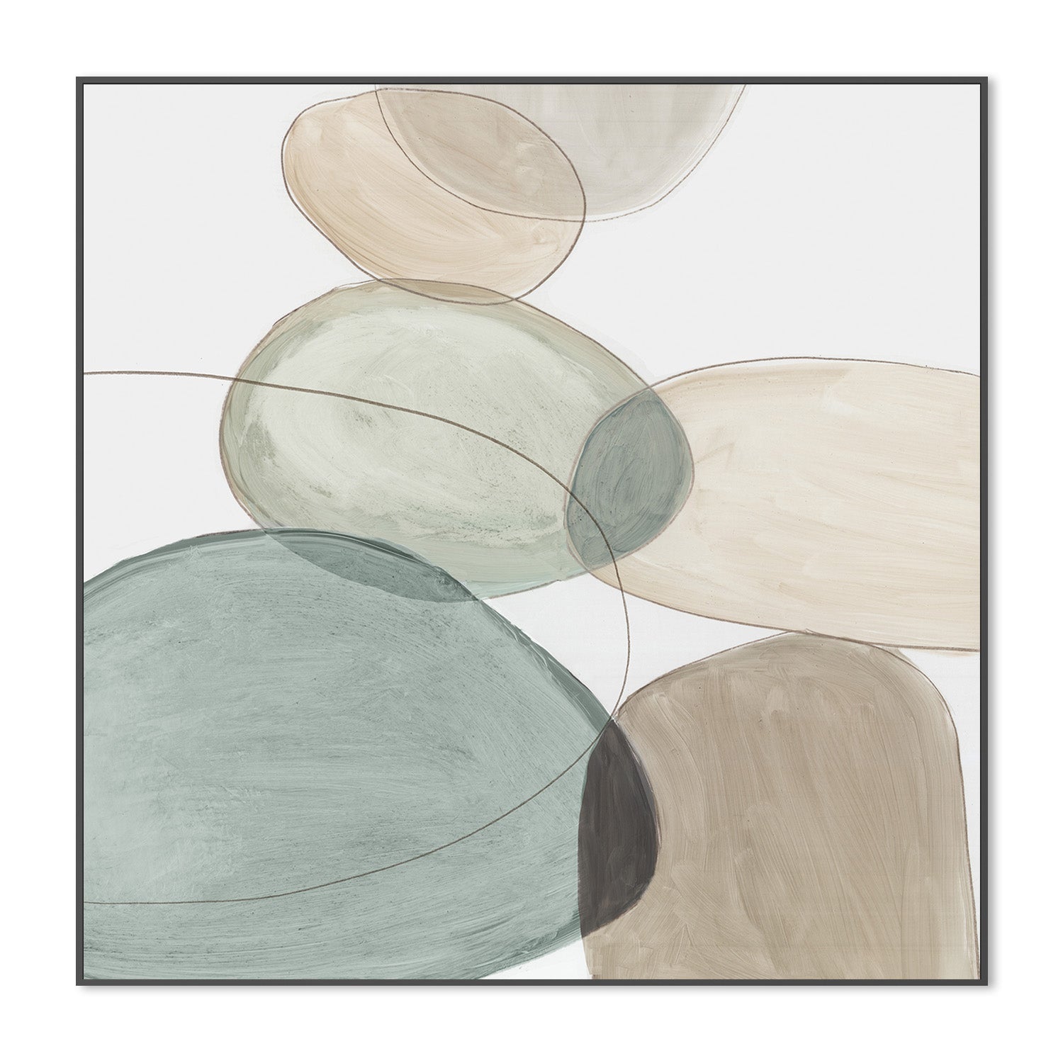wall-art-print-canvas-poster-framed-Pebble Stones, Style A , By Tom Reeves-3