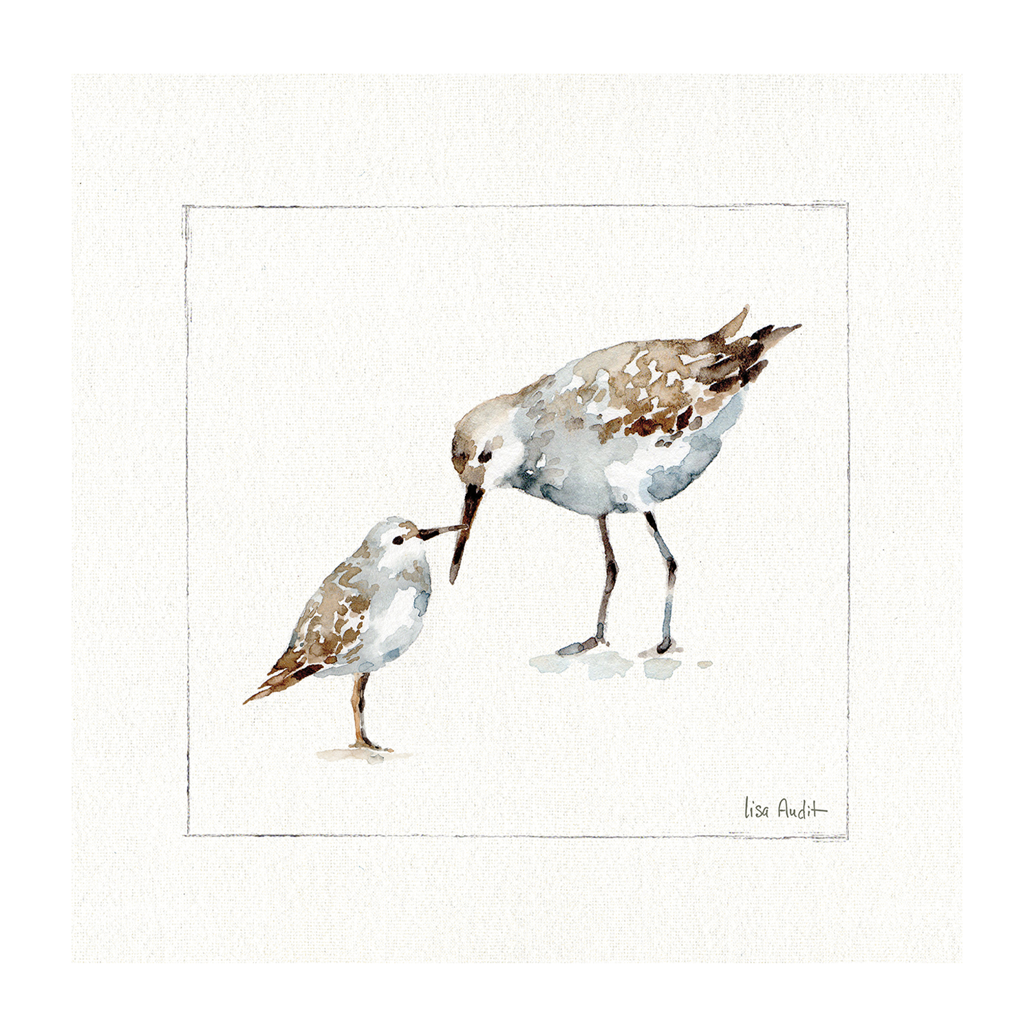 wall-art-print-canvas-poster-framed-Pebbles And Sandpipers, Style B , By Lisa Audit-GIOIA-WALL-ART
