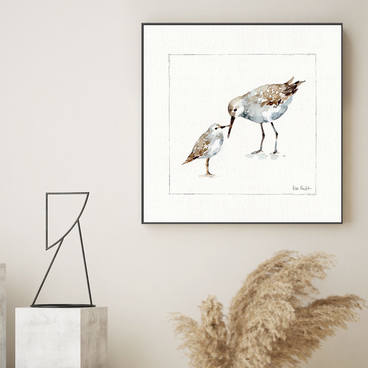 wall-art-print-canvas-poster-framed-Pebbles And Sandpipers, Style B , By Lisa Audit-GIOIA-WALL-ART