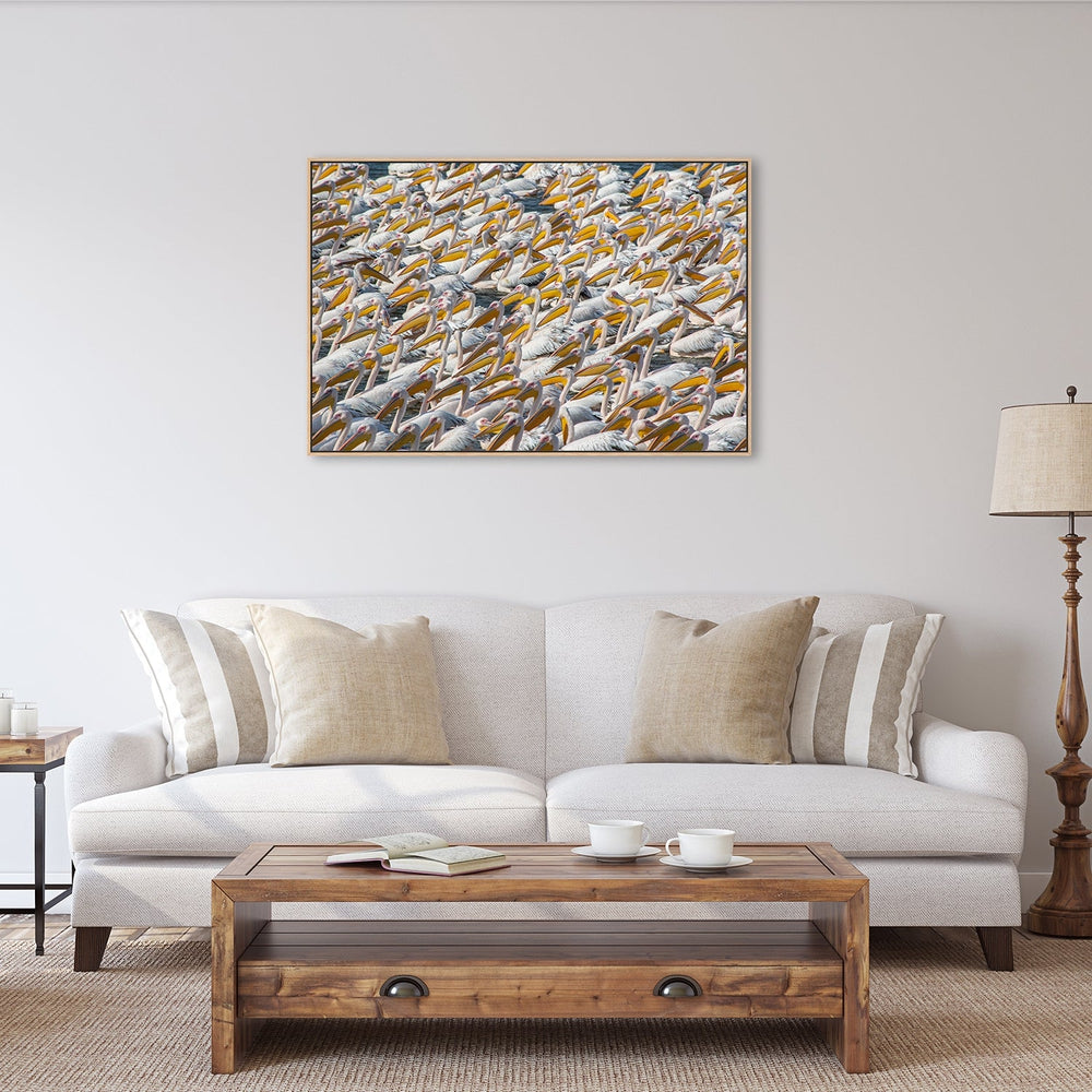 wall-art-print-canvas-poster-framed-Pelican Parade, By Natalia Rublina-by-Plus X Studio-Gioia Wall Art