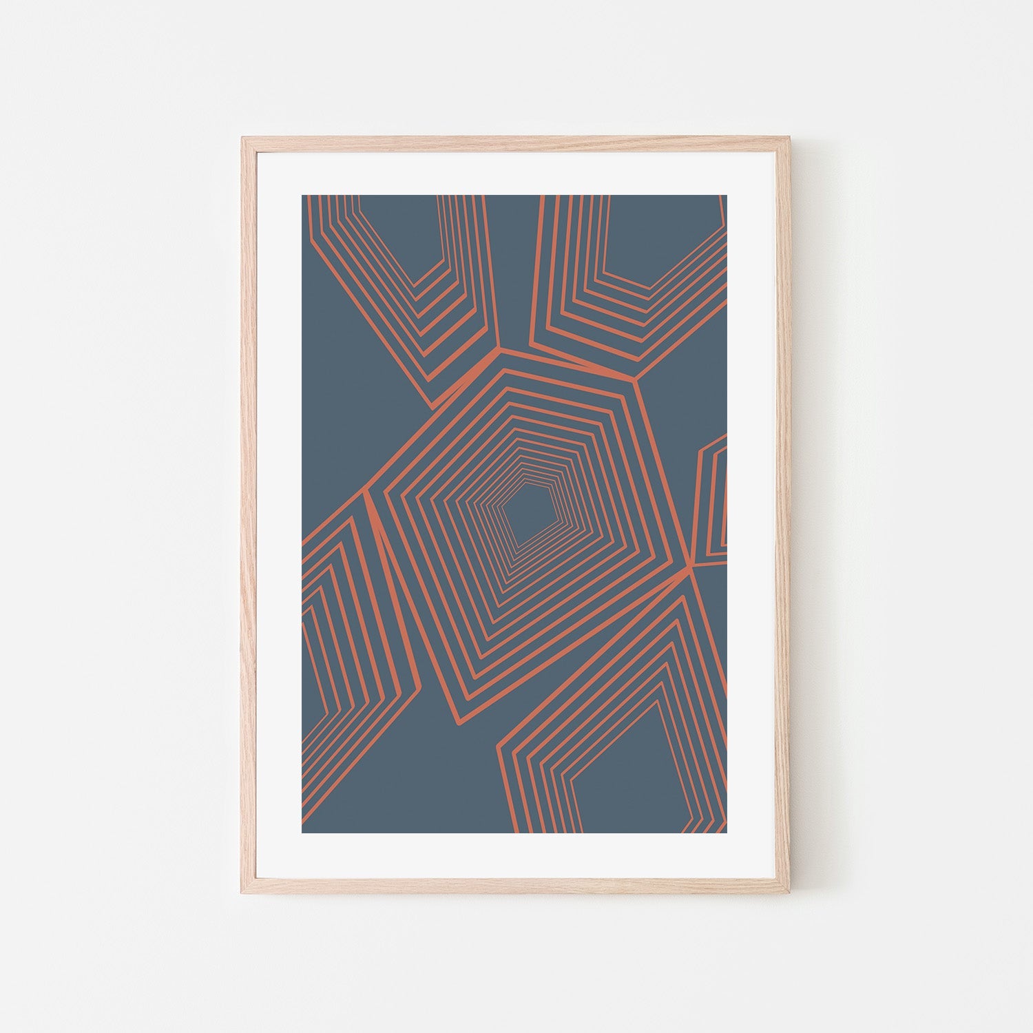 wall-art-print-canvas-poster-framed-Pentagon On Repeat , By JL Design-6