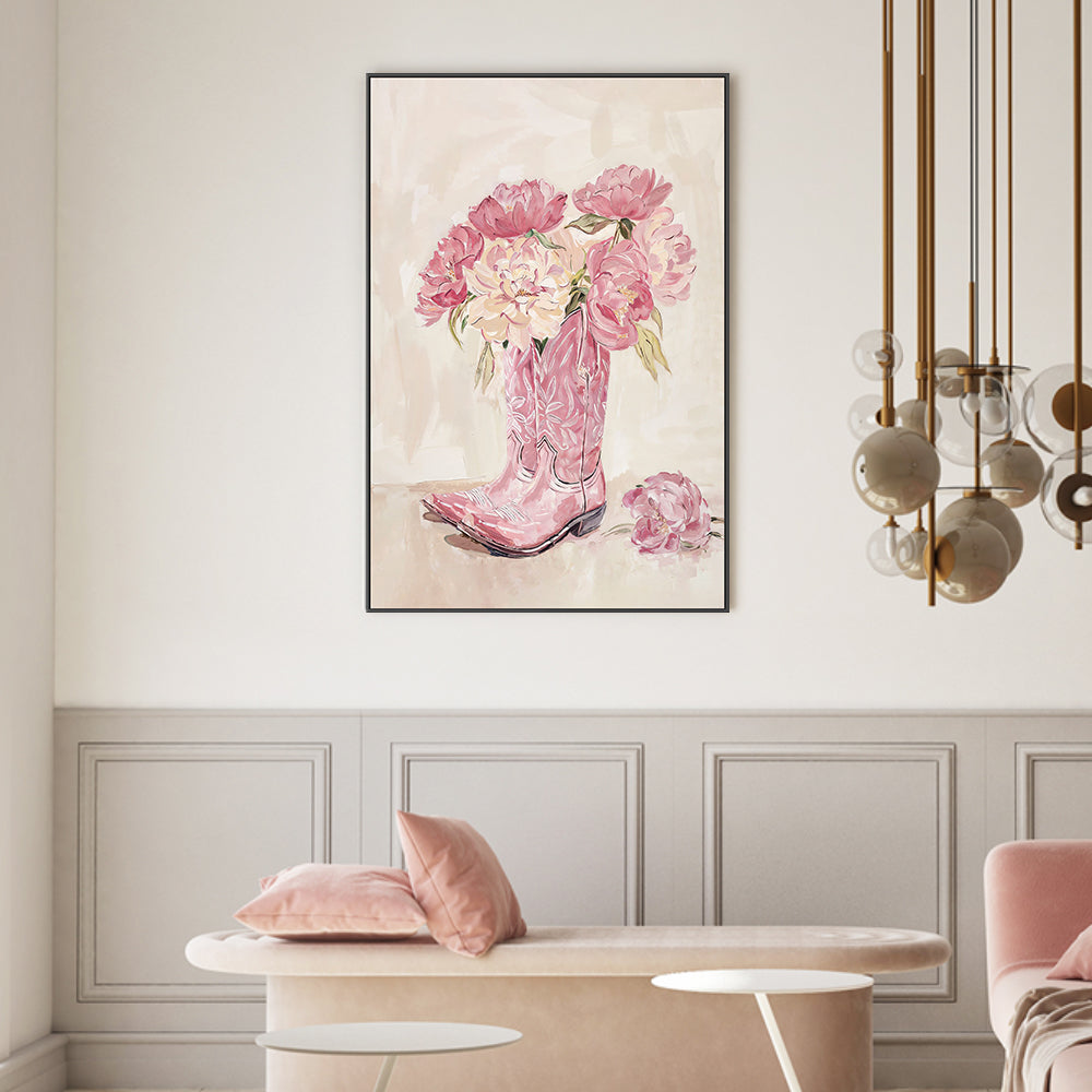 wall-art-print-canvas-poster-framed-Peony Boot , By Lady Hana-2