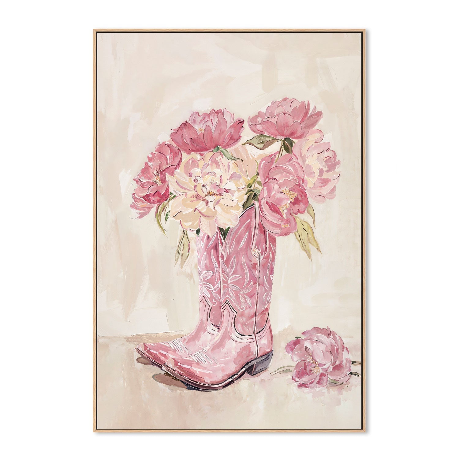 wall-art-print-canvas-poster-framed-Peony Boot , By Lady Hana-4
