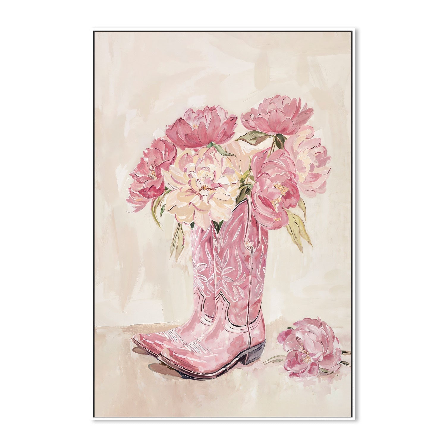 wall-art-print-canvas-poster-framed-Peony Boot , By Lady Hana-5