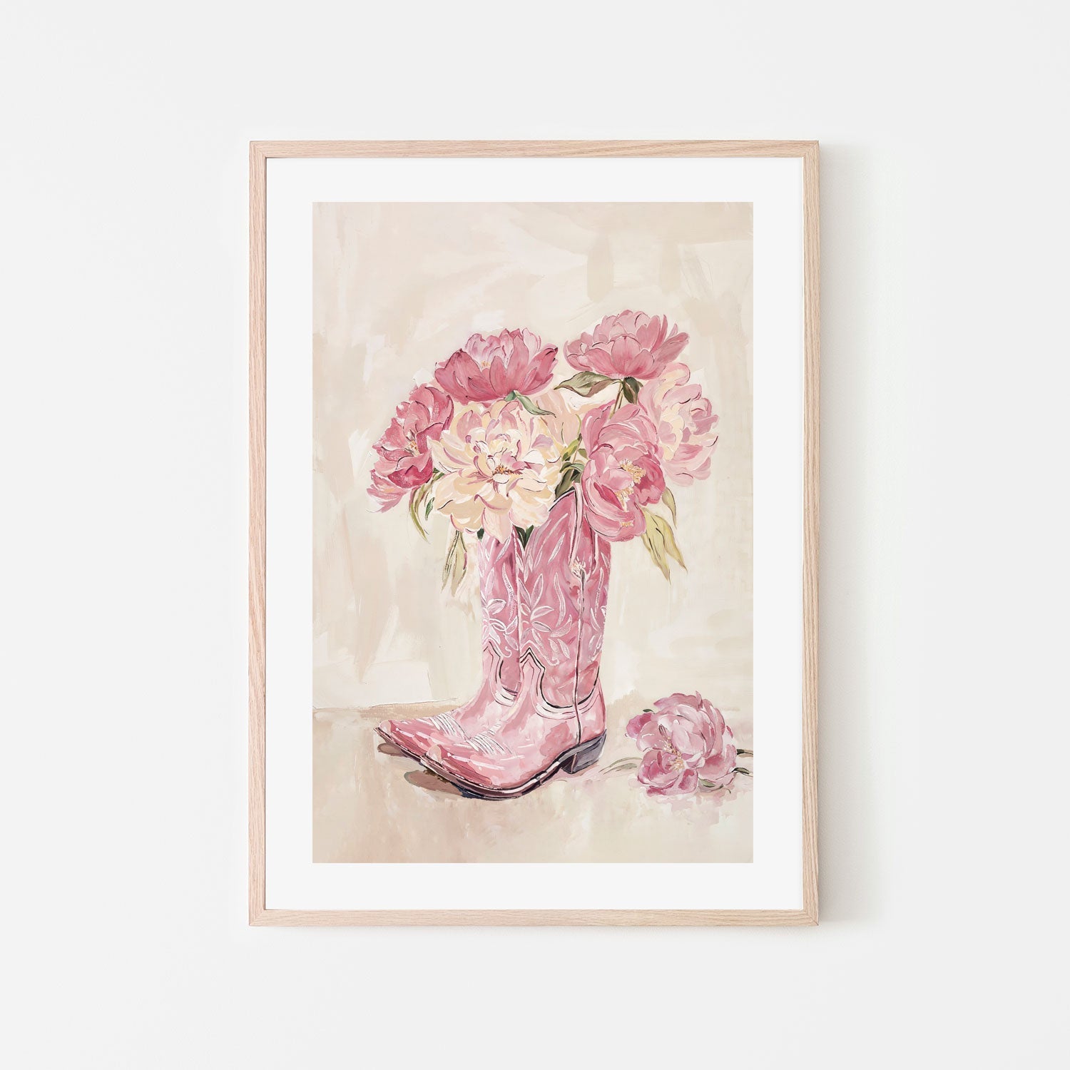 wall-art-print-canvas-poster-framed-Peony Boot , By Lady Hana-6