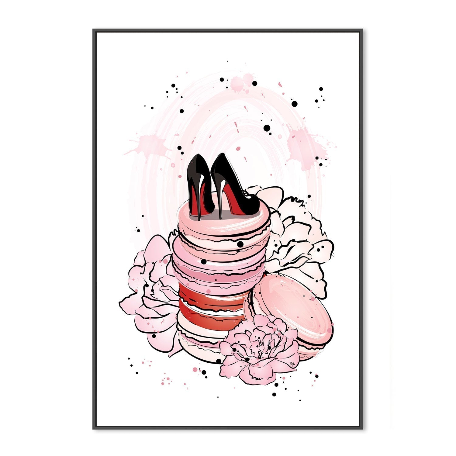 wall-art-print-canvas-poster-framed-Peony Macarons-GIOIA-WALL-ART