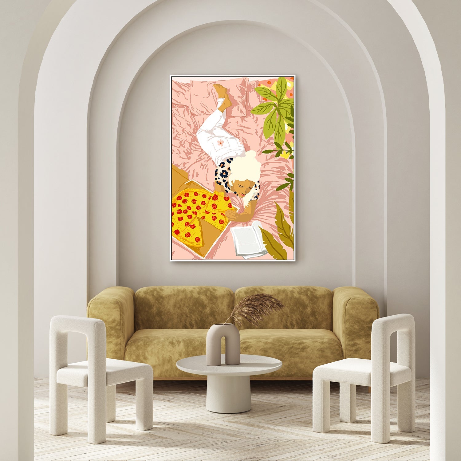 wall-art-print-canvas-poster-framed-Pepperoni Pizza-7