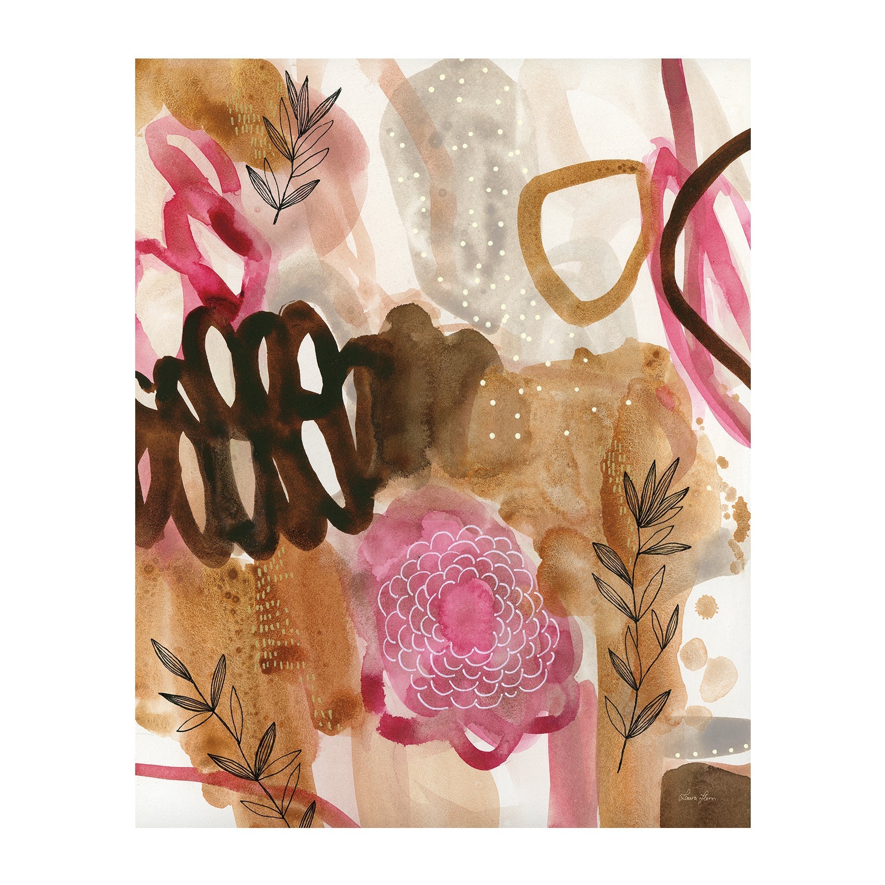 wall-art-print-canvas-poster-framed-Petals and Fronds , By Laura Horn-1