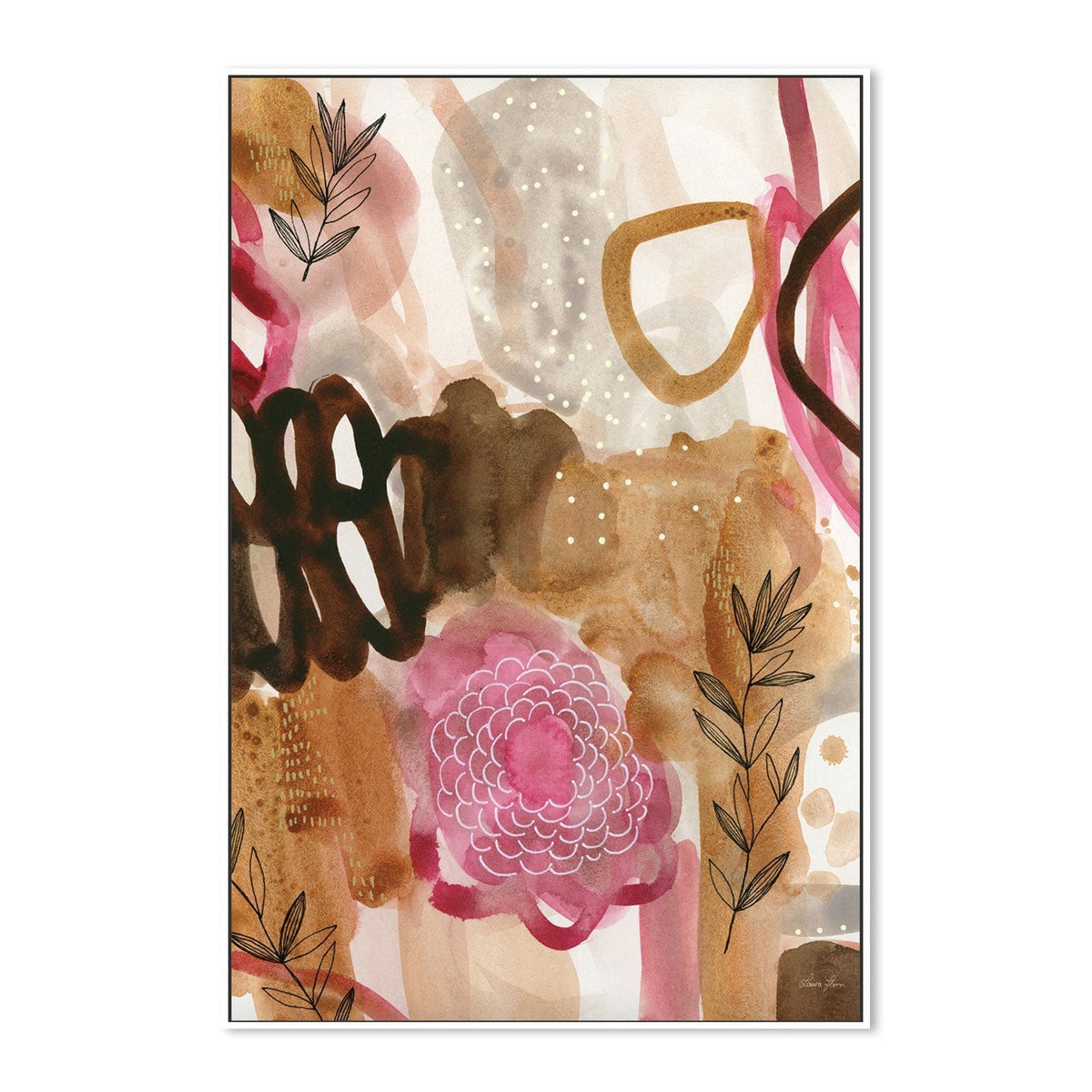 wall-art-print-canvas-poster-framed-Petals and Fronds-by-Laura Horn-Gioia Wall Art