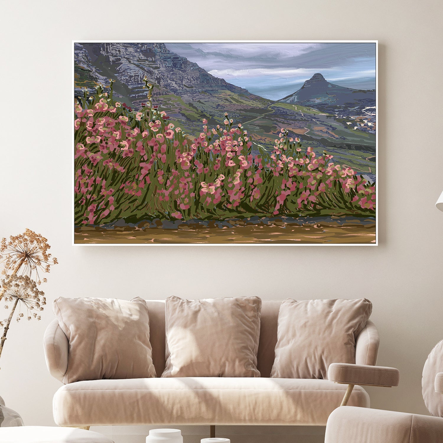 wall-art-print-canvas-poster-framed-Petals and Peaks, Cape Town, South Africa, 2024 , By Jenna Alheit-2