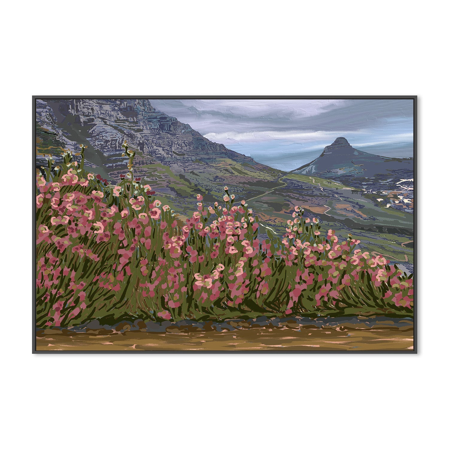 wall-art-print-canvas-poster-framed-Petals and Peaks, Cape Town, South Africa, 2024 , By Jenna Alheit-3