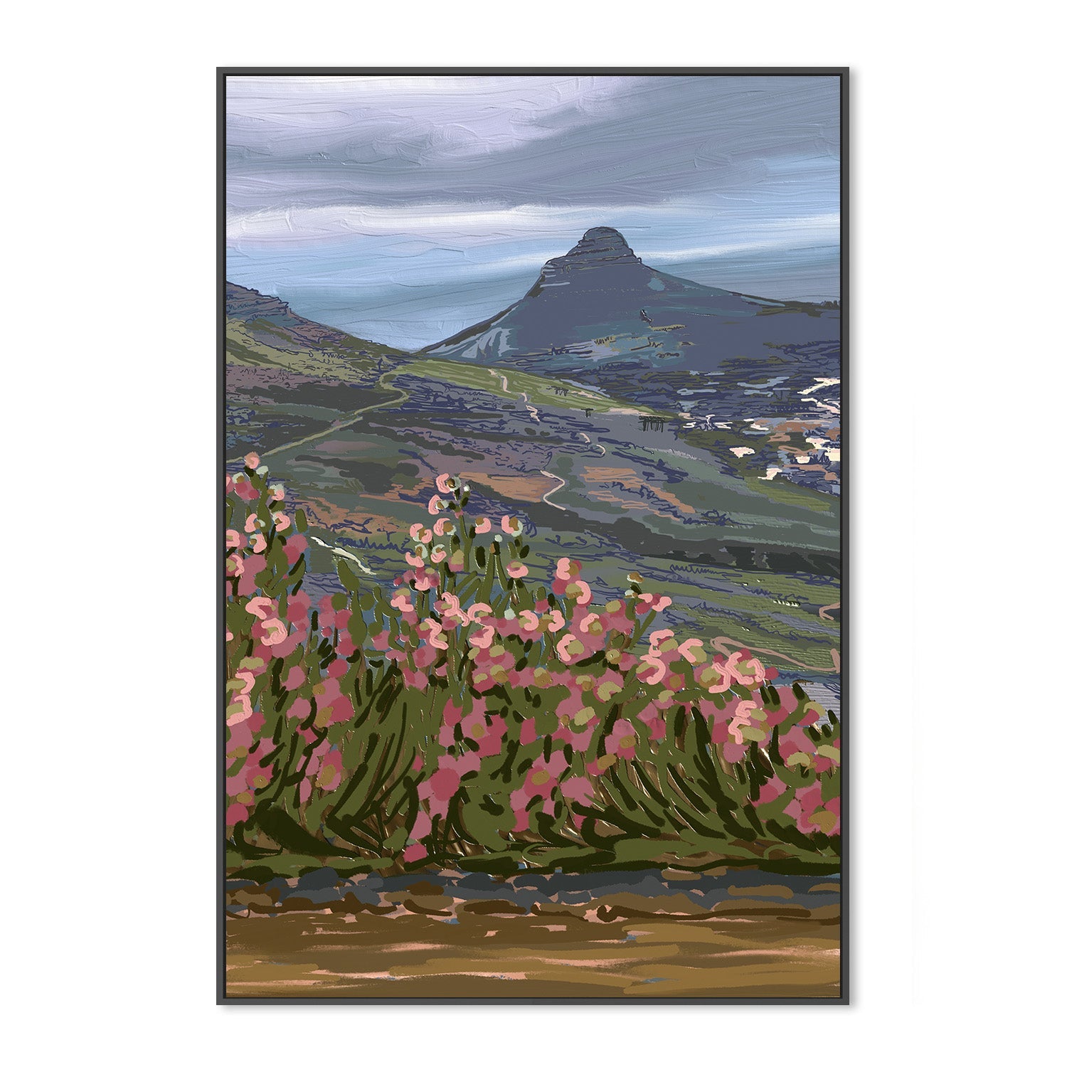 wall-art-print-canvas-poster-framed-Petals and Peaks, Cape Town, South Africa, 2024 , By Jenna Alheit-3
