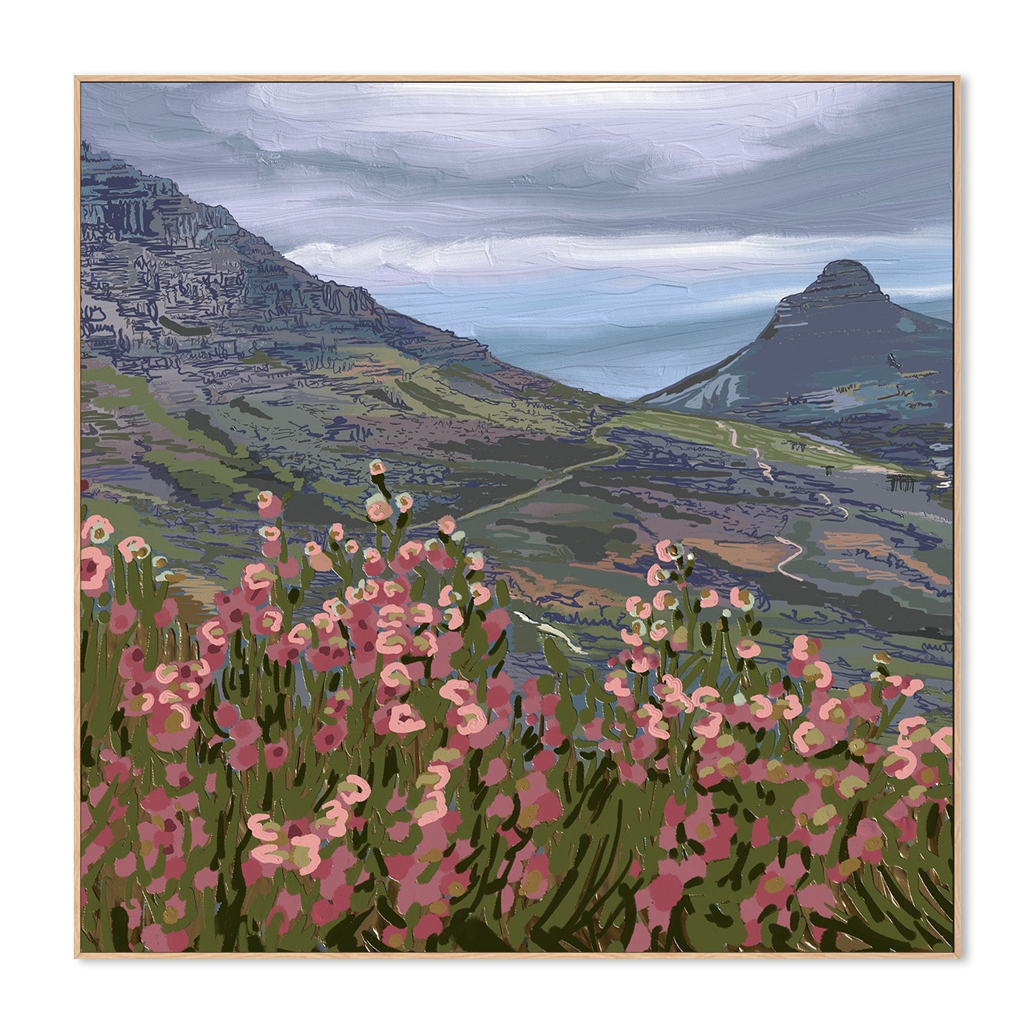 wall-art-print-canvas-poster-framed-Petals and Peaks, Cape Town, South Africa, 2024 , By Jenna Alheit-4