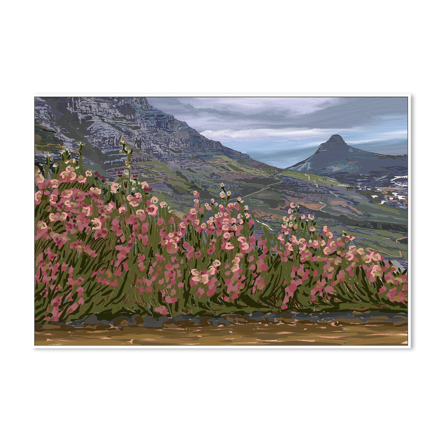 wall-art-print-canvas-poster-framed-Petals and Peaks, Cape Town, South Africa, 2024 , By Jenna Alheit-5