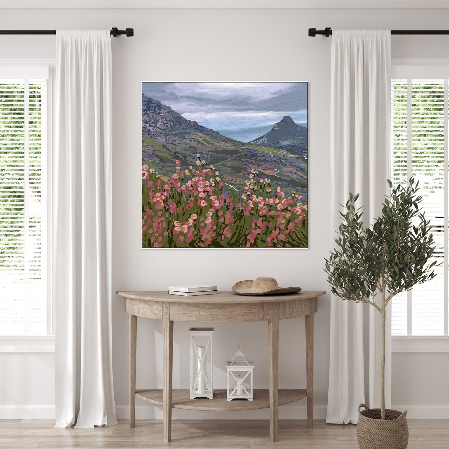wall-art-print-canvas-poster-framed-Petals and Peaks, Cape Town, South Africa, 2024 , By Jenna Alheit-7