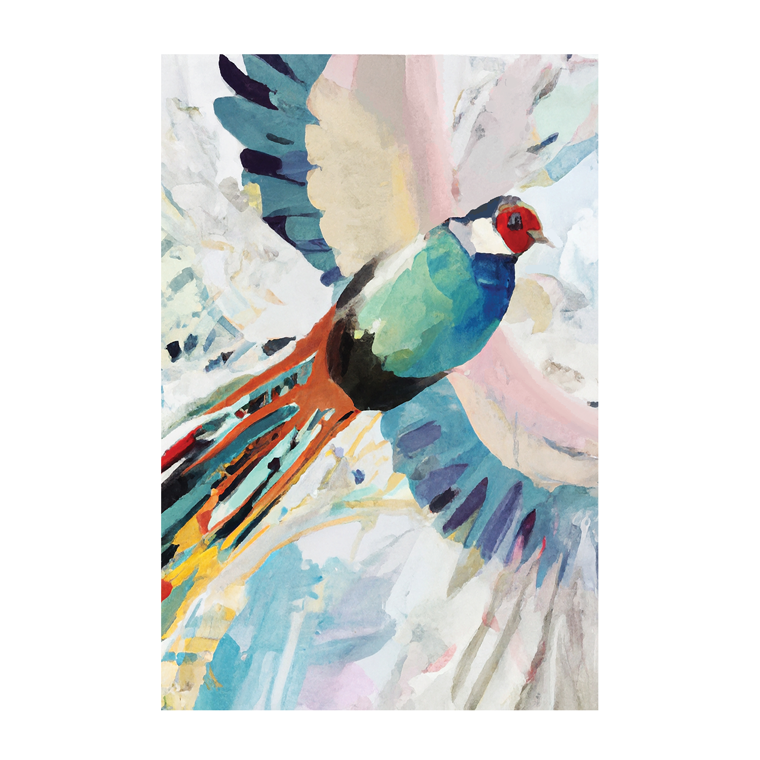 wall-art-print-canvas-poster-framed-Pheasant Flight , By Stacey Williams-1