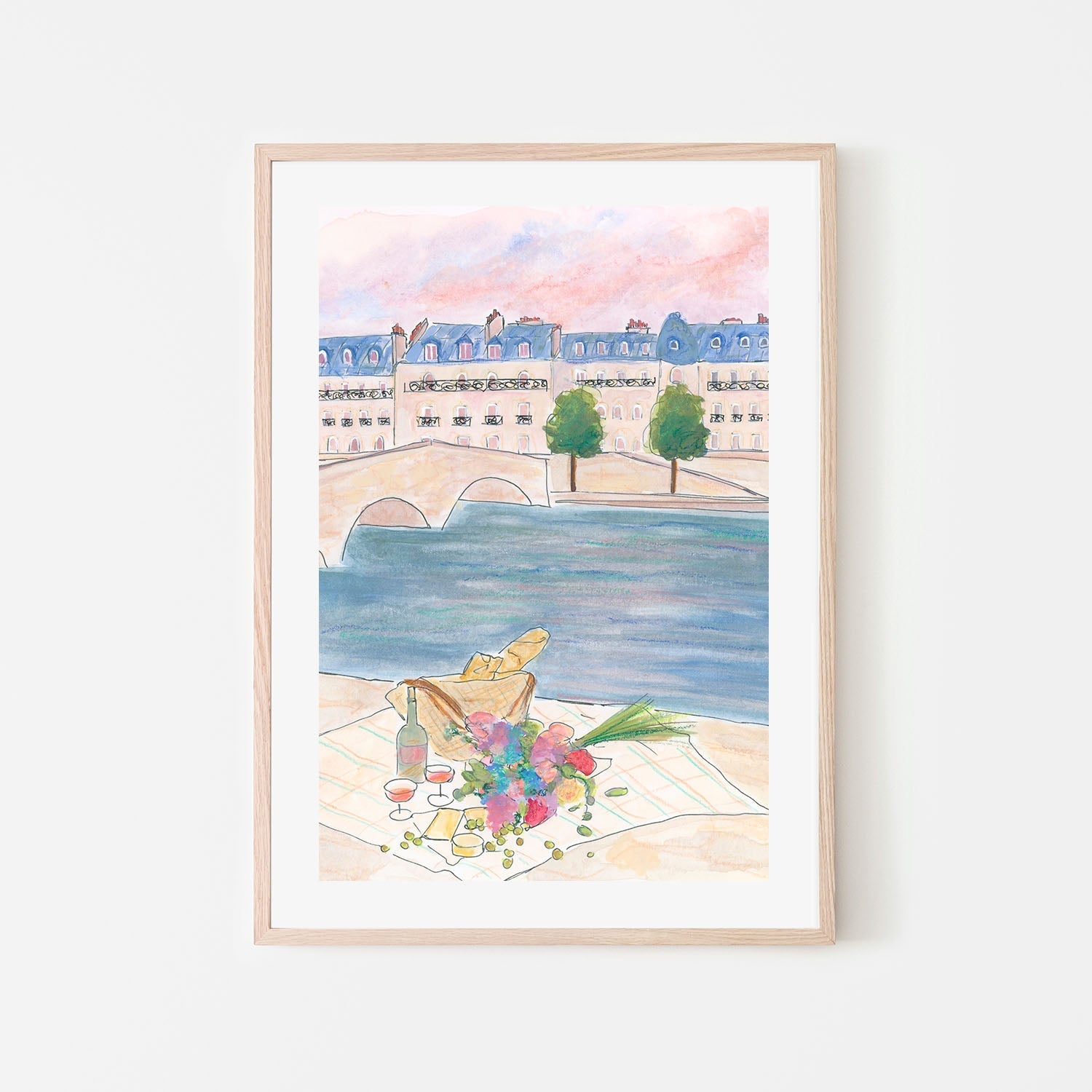 wall-art-print-canvas-poster-framed-Picnic At The Seine , By Katharina Puritscher-6
