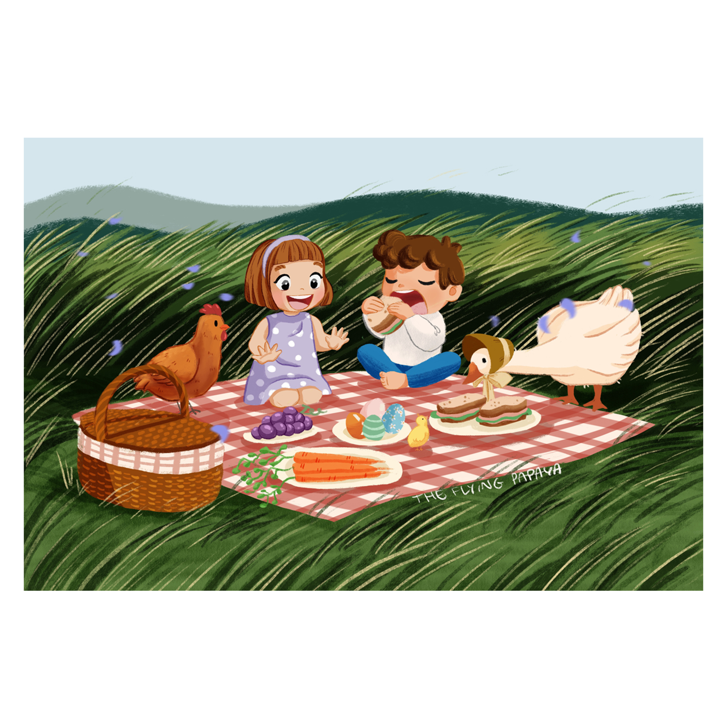 wall-art-print-canvas-poster-framed-Picnic , By The Flying Papaya-1