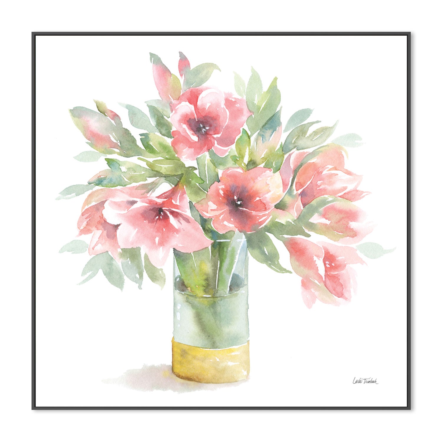wall-art-print-canvas-poster-framed-Pink Amaryllis , By Leslie Trimbach-GIOIA-WALL-ART