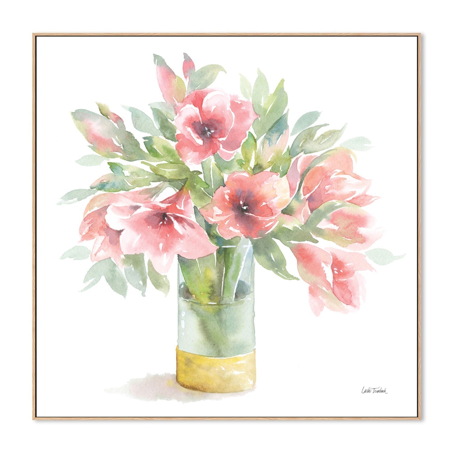 wall-art-print-canvas-poster-framed-Pink Amaryllis , By Leslie Trimbach-GIOIA-WALL-ART
