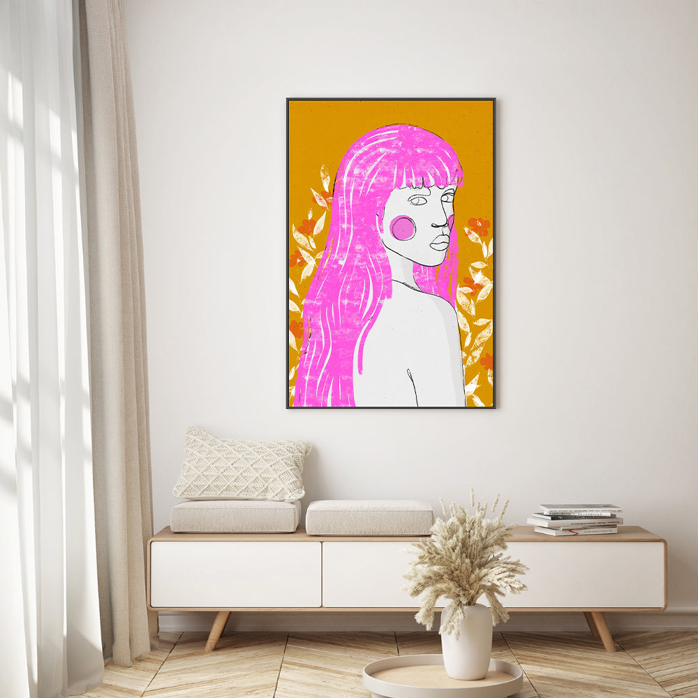 wall-art-print-canvas-poster-framed-Pink Amazone , By Treechild-GIOIA-WALL-ART