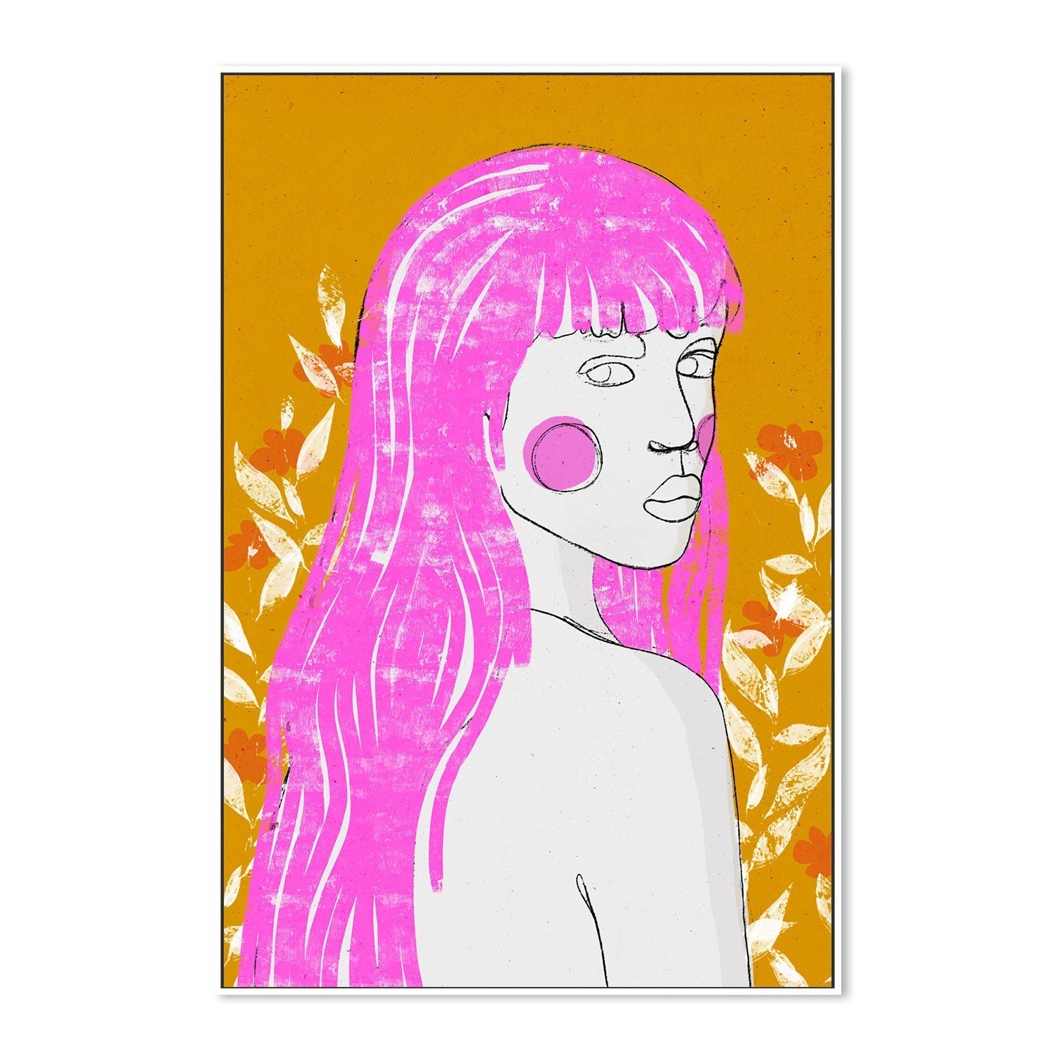 wall-art-print-canvas-poster-framed-Pink Amazone , By Treechild-GIOIA-WALL-ART