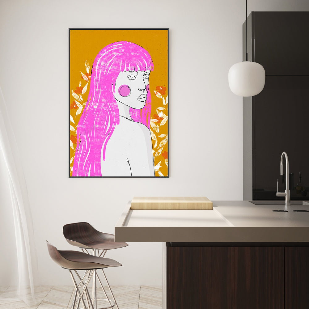 wall-art-print-canvas-poster-framed-Pink Amazone , By Treechild-GIOIA-WALL-ART