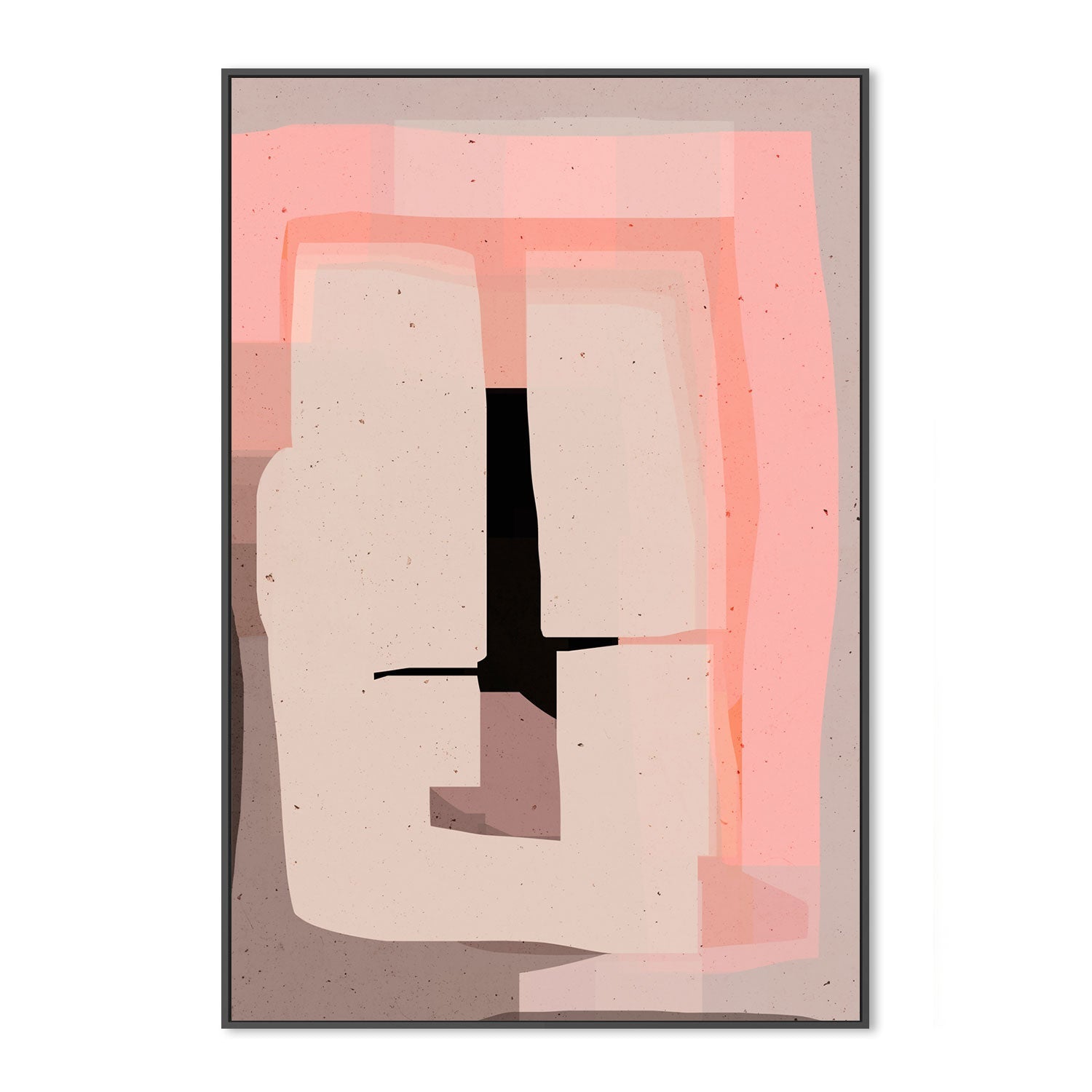 wall-art-print-canvas-poster-framed-Pink And Beige Abstract , By Treechild-GIOIA-WALL-ART