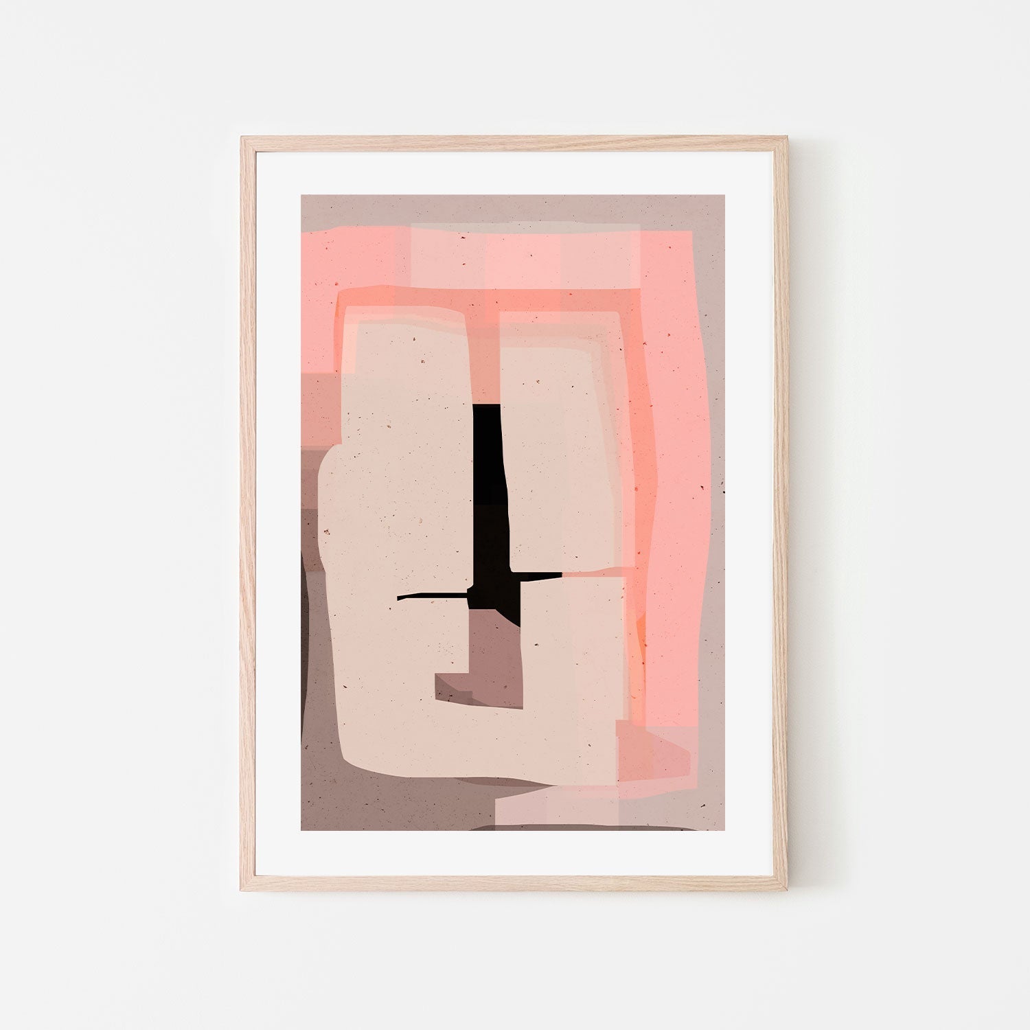 wall-art-print-canvas-poster-framed-Pink And Beige Abstract , By Treechild-GIOIA-WALL-ART