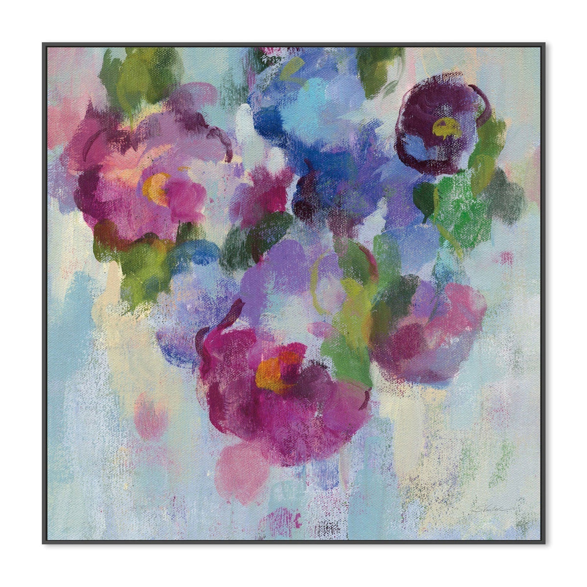 wall-art-print-canvas-poster-framed-Pink and Blue, Style C-by-Silvia Vassileva-Gioia Wall Art