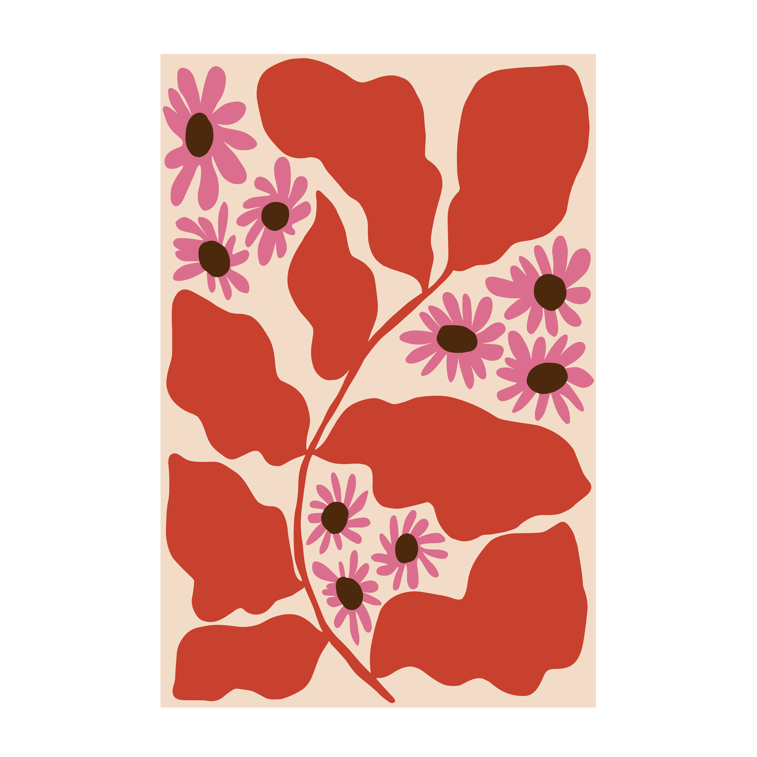 wall-art-print-canvas-poster-framed-Pink and Nature , By Miho Art Studio-1