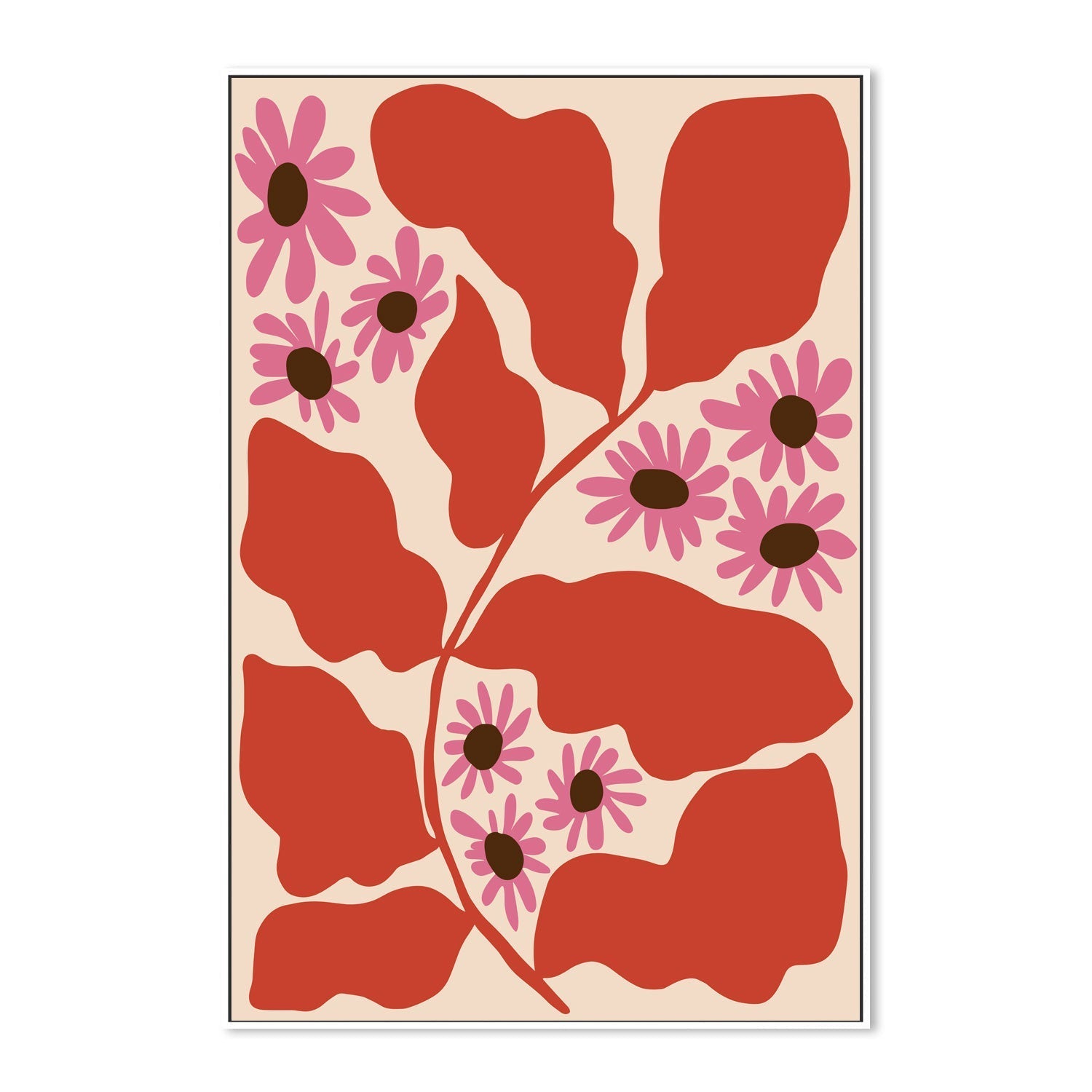 wall-art-print-canvas-poster-framed-Pink and Nature , By Miho Art Studio-5